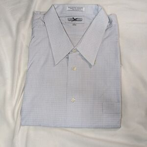 Long Sleeve Men's Blue Checkered Shirt